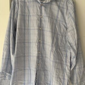 Calvin Klein Light Blue Checkered Shirt